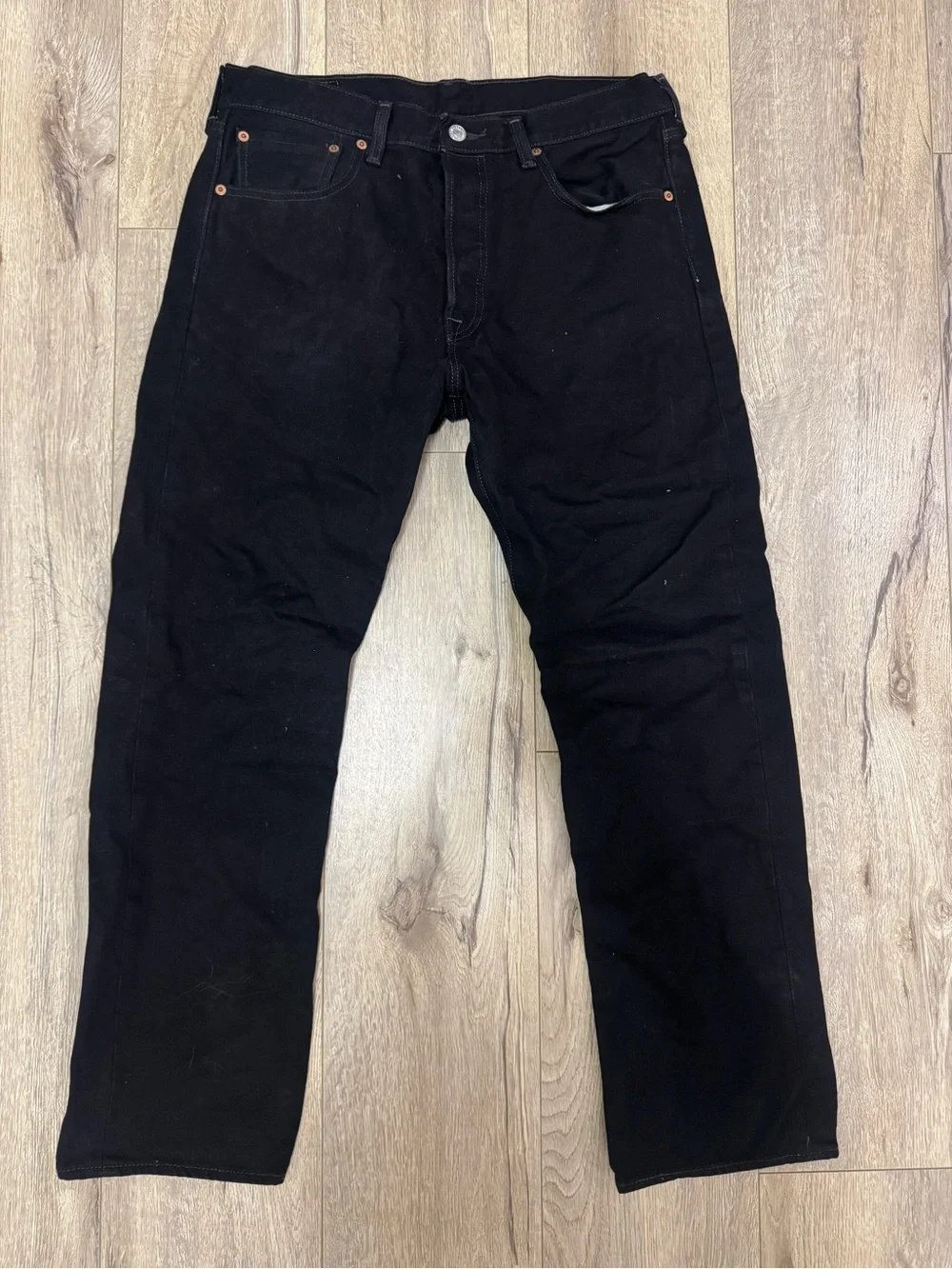 Men’s Levi’s 501’s Black Straight-Leg Jeans size 33x30